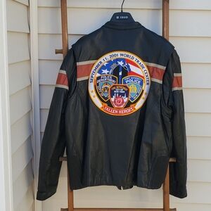 Vintage Wilsons Leather M. Julian September 11 Word Trade Center Jacket Size XXL